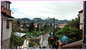 cuenca view at the stairs 